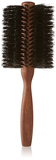 Spornette Italian 3 Inch Round Double Density Boar Bristle Brush (#955-XL) with Wooden Handle for Styling, Volumizing, Finishing, Straightening & Curling Medium, Long, Normal Hair, Extensions & Wigs