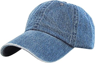 Classic Cotton Dad Hat Adjustable Plain Cap. Polo Style Low Profile (Unstructured)