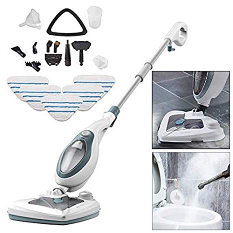 Voche 1500W Multi Function 20-in-1 Steam Floor Mop with Detachable Hand-Held Steam Cleaner - Includes 5 Microfibre Mop Pads