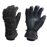 Men Waterproof Thinsulate Ski Snowboard Gloves Winter Warm Gloves Black