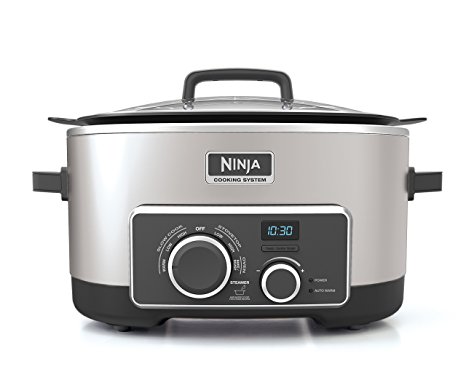 Ninja 4-in-1 Cooking System (Slow Cooker, 6-Quart Nonstick Pot, Multi-Cooker) MC950ZSS - Stainless Steel