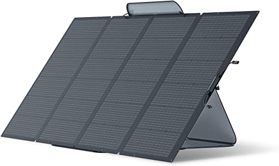 EF ECOFLOW 400W Portable Solar Panel, Foldable & Durable, Complete With an Adjustable Kickstand Case, Waterproof IP68 for Outdoor Adventures