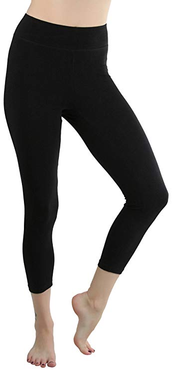 ToBeInStyle Women's Cotton-Spandex Capri Leggings