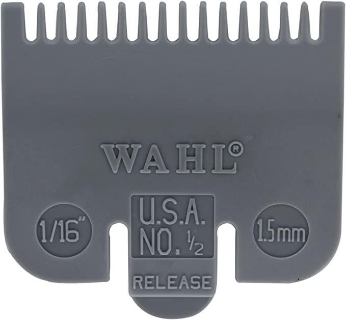 Wahl Professional Color Coded Comb Attachment #3137-101 – Grey #1/2 – 1/16" (1.5mm) – Great for Professional Stylists and Barbers