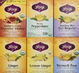 Yogi Tea Digestive Support Tea 6 Flavor Variety Pack Pack of 6