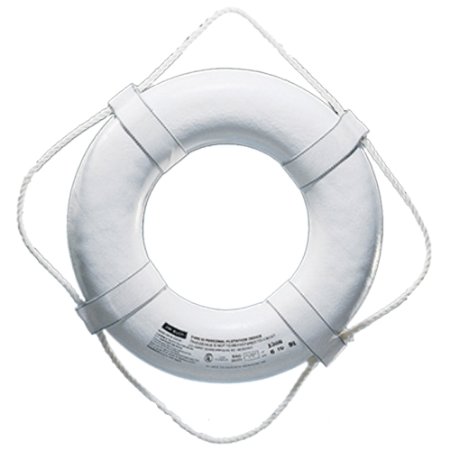 United States Coast Guard Approved 19 Inch Life Ring Life Preserver - White