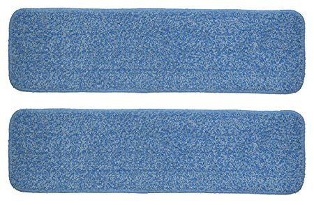 Nine Forty | 24” Microfiber Flat Mop Head Replacement Pads for Industrial | Commercial Microfiber Hardwood Floor Dust Mop - Machine Washable (2 Pack – 24 Inch)