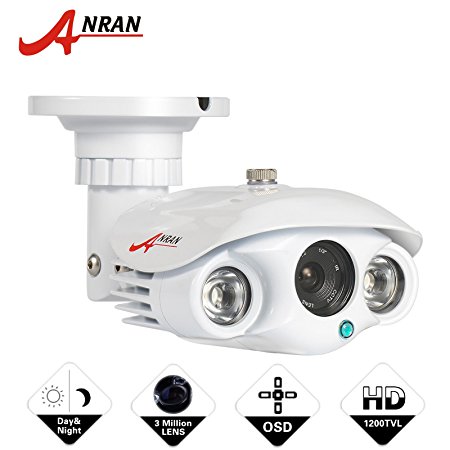 ANRAN High Resolution 1200TVL SONY IMX138 CMOS Sensor Long Range Color Day Night Infrared IR Security Waterproof Surveillance CCTV Camera