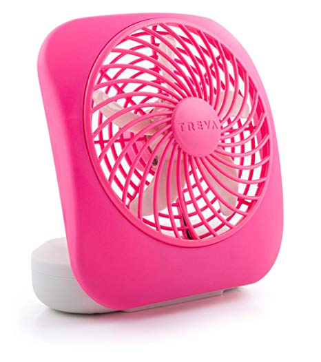 O2COOL FD05004 5" Portable Battery Operated Fan, Raspberry