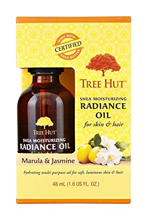 Tree Hut Shea Moisturizing Radiance Oil Marula & Jasmine, 1.6oz, Ultra Hydrating Oil for Nourishing Essential Body Care