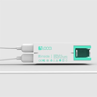 LOCA 2U 2 Port USB Hub Dual USB Output Wall Charger (White)