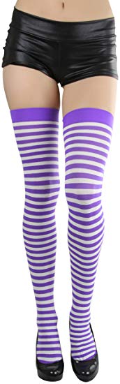 ToBeInStyle Women's Striped Thigh Hi