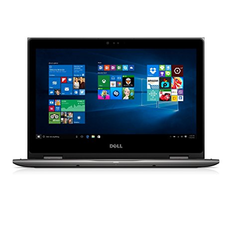 Dell i5368-1692GRY 13.3" FHD 2-in-1 Laptop (Intel Core i3-6100U 2.3GHz Processor, 4 GB RAM, 1 TB HDD, Windows 10) Gray