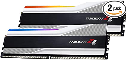 G.Skill Trident Z5 RGB Series (Intel XMP) 64GB (2 x 32GB) 288-Pin SDRAM DDR5 6000 CL30-40-40-96 1.40V Dual Channel Desktop Memory F5-6000J3040G32GA2-TZ5RS (Metallic Silver)