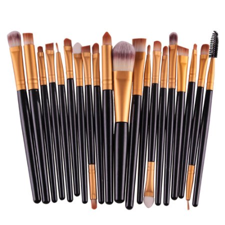 Buytra 20-Piece Makeup Brushes Makeup Brush Set Cosmetics Foundation Blending Blush Eyeliner Concealer Face Powder Brush