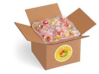 Soda Shop Lollipops by Candy Creek, Bulk 5 Pound Carton, Rootbeer Float, Cherry Vanilla, Strawberry Banana, Orange Creamsicle, and Pineapple Coconut