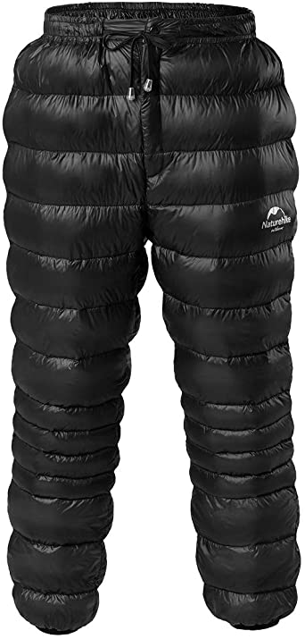 Naturehike DW Down Pants 90% Filling 800FP Warm Ligtweight Windproof Waterproof Goose Down Trousers for Winter Camping,Hiking