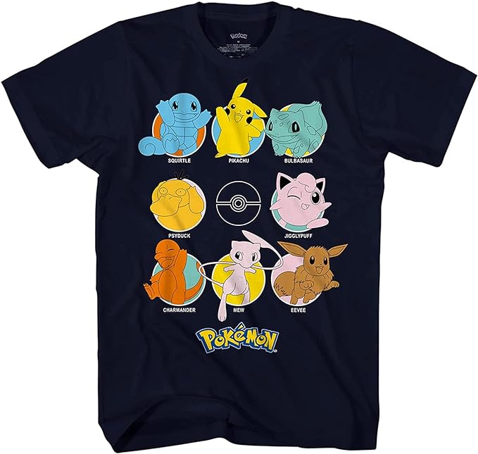 Pokemon Boys Pikachu Game Shirt - Gotta Catch Em All - Ash Pikachu Charizard Pokeball Allover Official T-Shirt