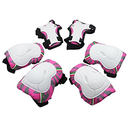 Protective Gear, Knee Elbow Pads and Wrist Child's Pad Set for Inline Roller Skating Biking Sports Safe Guard