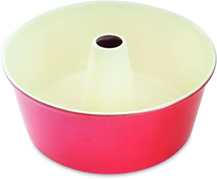 Nordic Ware Angel Food Cake Pan, 16-Cup, Red