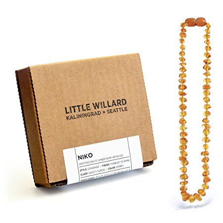 Lab Tested Amber Teething Necklace by Little Willard (Honey)