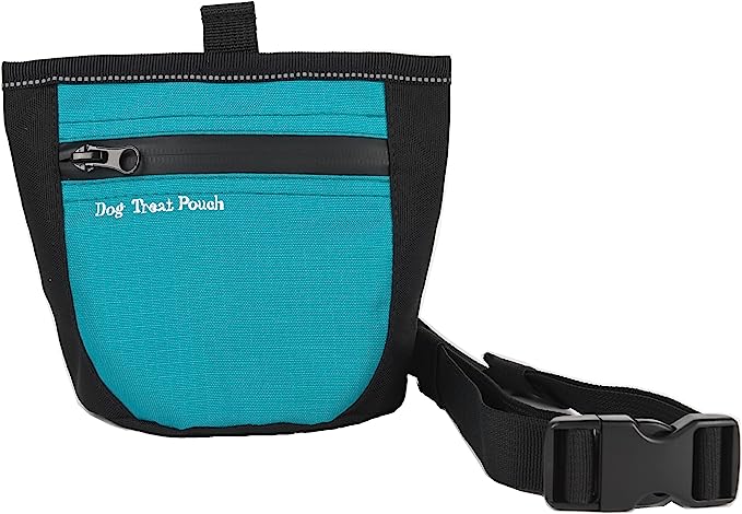 eBasics Dog Treat Pouch for Training Doggie Puppy Treat Snack Bags Reward Pouch Bait Bag Dog Treat Carrier Holder with Clip Waist Belt Magnetic Opening (Blue)