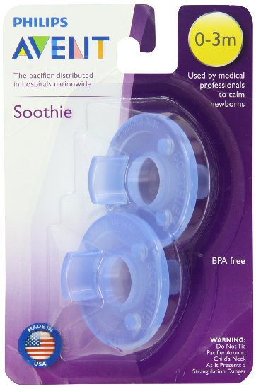 Philips Avent Soothie Pacifier, Blue, 0-3 Months, 2 Count