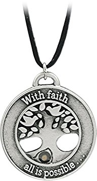 Cathedral Art FM103 Tree of Faith with Mustard Seed Pendant, Includes 22-Inch Black Satin Cord