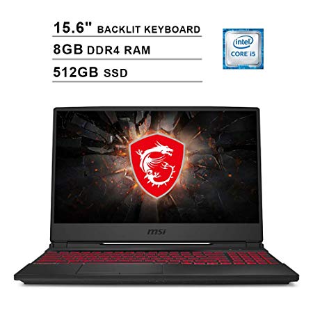 2020 Newest MSI GL65 15.6 Inch FHD 1080P Gaming Laptop (Intel 4-Core i5-9300H up to 4.1 GHz, NVIDIA GeForce GTX 1650 4GB, 8GB DDR4 RAM, 512GB SSD, Backlit KB, WiFi, HDMI, Win 10)