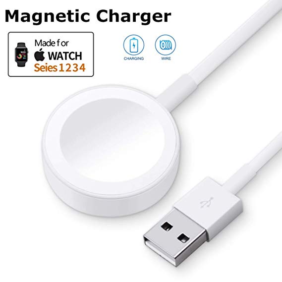 ATETION Watch Charger Pad and iWatch Magnetic USB Charging Cable for Series 1/2/3/4,Magnetic Charging Cable for Apple Watch …