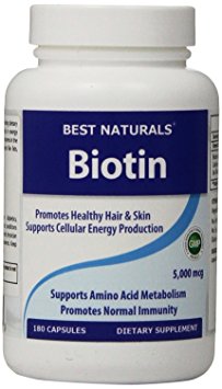 Best Naturals, Biotin 5000 mcg, Super Potency, 180 Capsules