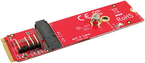 Ableconn M2MN-150E M.2 Converter Board for Key E M.2 Module - Install M2 E Key Module to M Key Socket on Motherboard
