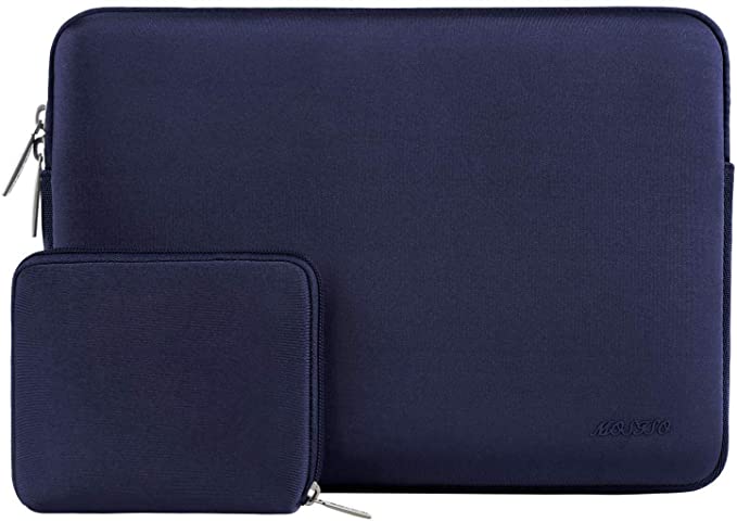 MOSISO Laptop Sleeve Compatible with 13-13.3 inch MacBook Pro, MacBook Air, Notebook Computer, Neoprene Bag Cover with Small Case, Navy Blue