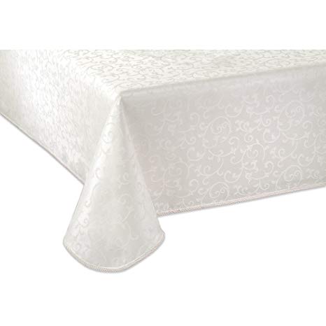 Lenox Opal Innocence 60"x102" Oblong Tablecloth, White