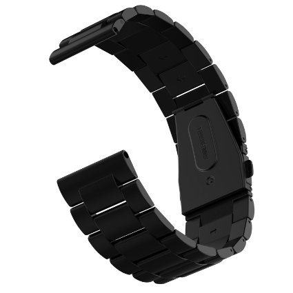 Fitbit Blaze Watch Band, JETech Stainless Steel Band Strap for Fitbit Blaze Smart Fitness Watch - for Both Large and Small Size - Black