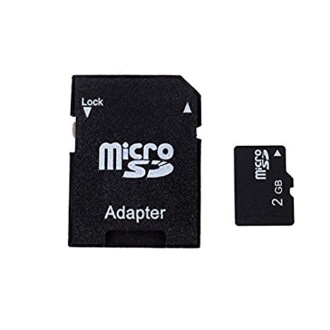 Eachbid Tf 2GB Micro SD Card With SD Card Adapter  Mini Rotary Card Reader Random Color