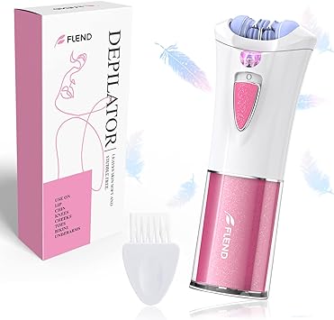 Epilateur Electrique Femme, Épilateur facial sans fil pour femmes pour l'épilation du visage et du corps, mini épilateur électrique avec lumière LED