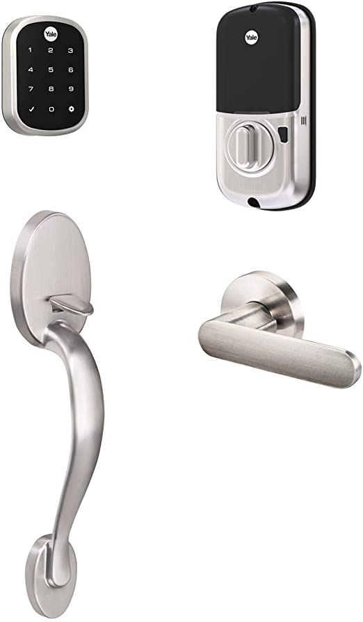 Yale Assure Lock SL - Key-Free Touchscreen with Jamestown Handleset in Satin Nickel