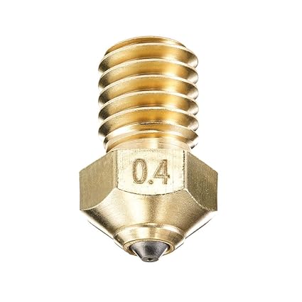 DUROZZLE Tungsten Carbide Tip 3D Printer Nozzles, High Thermal Conductivity Abrasion Resistance for Prusa i3 MK3S / Mini, Anycubic i3 Mega/Kobra/Kobra Neo and More (E3D V6, 0.4mm)