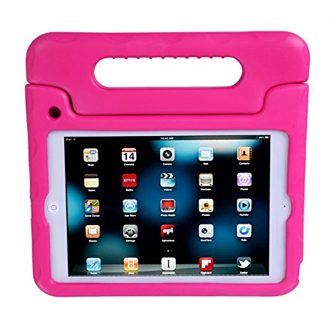 HDE iPad Mini Kids Case Shockproof Handle Stand Cover for Apple iPad Mini 2/3 Retina (Quilted Pink)