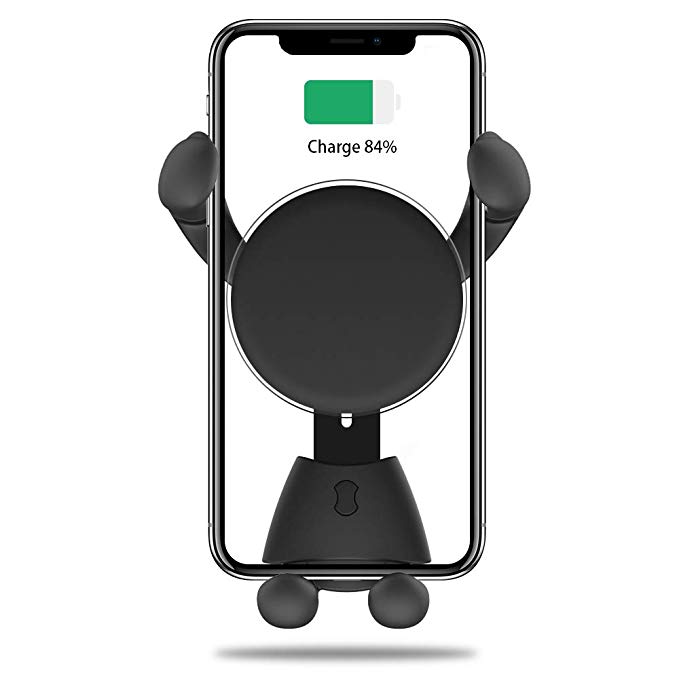 Wireless Car Charger, Bigear 10W Wireless Fast Charger Car Phone Mount Holder, Air Vent Phone Holder, Compatible with Samsung Galaxy S9/S9 /S8/S8 /Note 8, 7.5W Compatible with iPhone Xs Max/Xs/ XR/X/ 8/8 Plus
