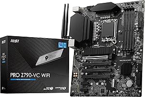 MSI PRO Z790-VC WiFi ProSeries Motherboard (Support 14th/13th/12th Gen Intel Processors, LGA 1700, DDR5, PCIe 5.0, M.2 Slots, 2.5Gbps LAN, USB 3.2 Gen2, Wi-Fi 7, ATX)