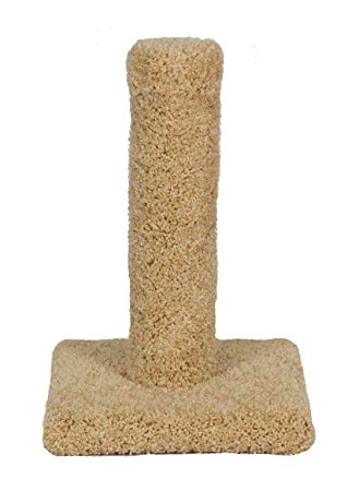 Molly and Friends 17" Carpeted Scratching Post On A 12" x 12" Base