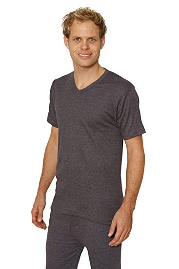 Octave 3 Pack Mens Thermal Underwear Short Sleeve 'V'-Neck T-Shirt/Vest/Top