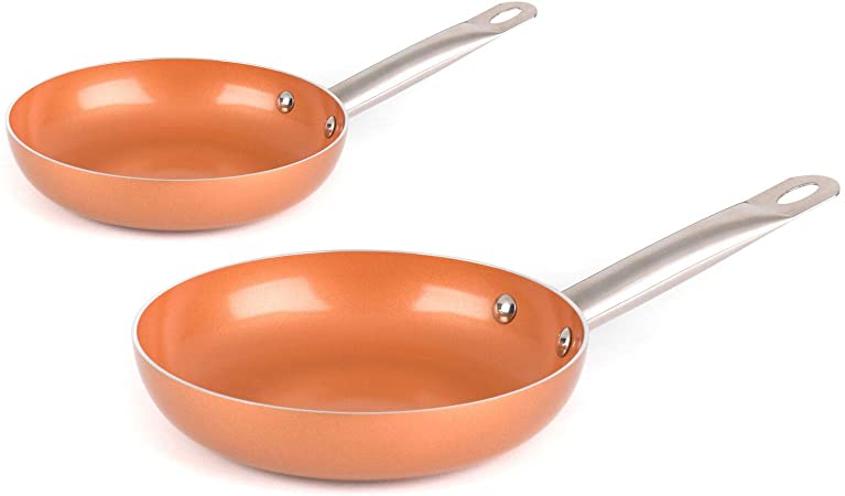 Salter® COMBO-4757 20cm and 28cm Copper Frying Pan Set