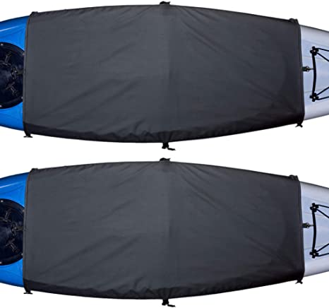 Explore Land Universal Kayak Cockpit Drape Waterproof Seal Cockpit Cover for Indoor and Outdoor (2 Pack)