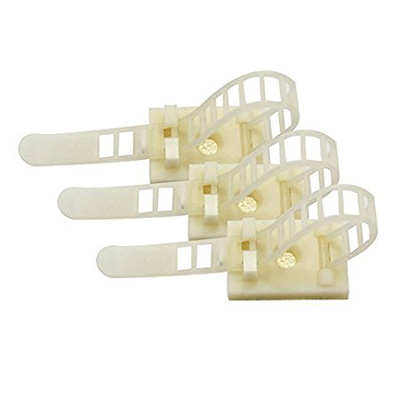 COOPACHE Adhesive Cable Wire Holder Clips and Zip Tie Mount for Wires Lights and Festive Ornaments(20 PCS)