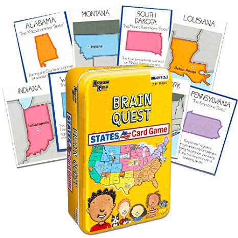 Brain Quest United States Card Game for Kids (Grade 2, Grade 3)
