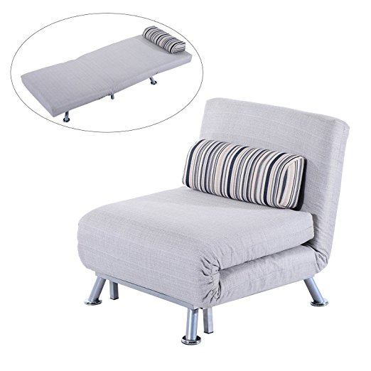 Homcom Fold Out Futon Single Sofa Bed