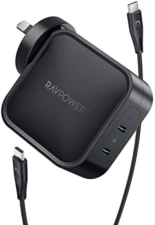 RAVPower 90W USB C PD 3.0 GaN Wall Charger Type C Fast Charging Adapter AU Plug